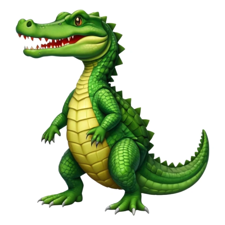 full body of alligator, front view sticker