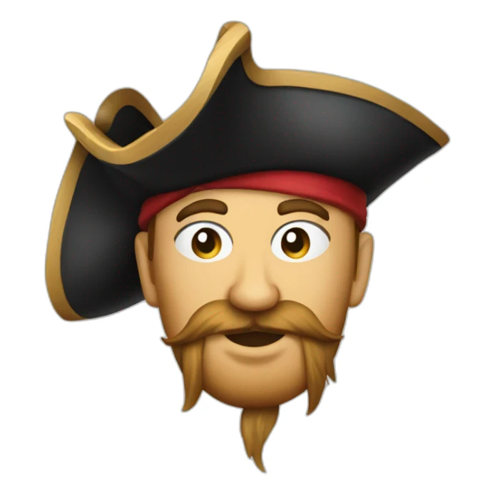 Wooden leg pirate sticker