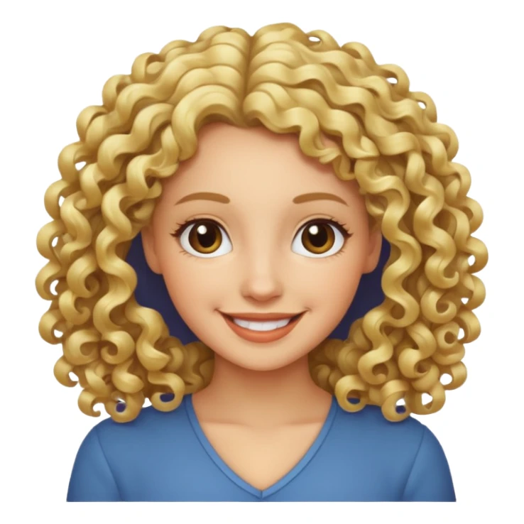 Femme frisée blonde sticker