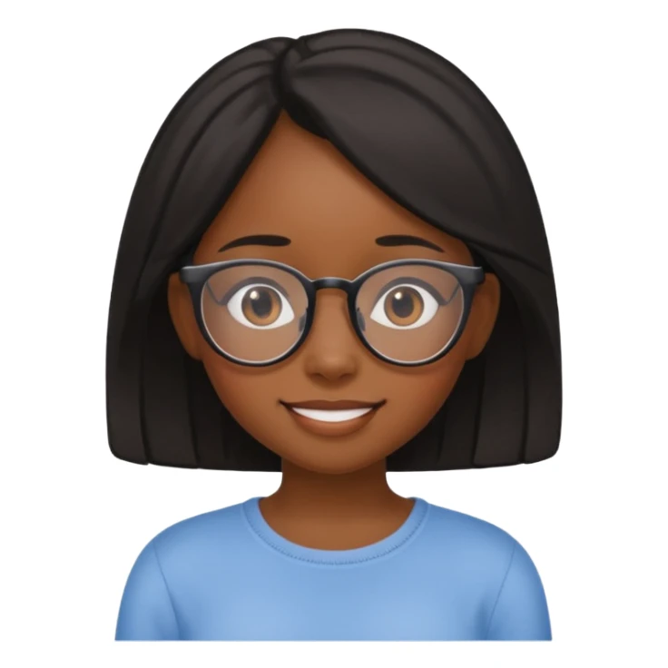 shy black girl sticker