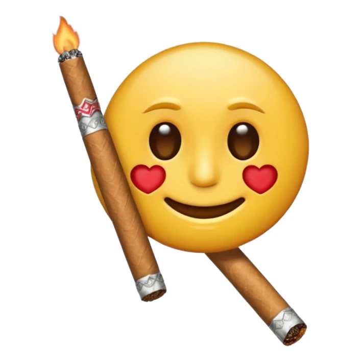 Pon este emoji  🫩 con un cigarro en la boca sticker