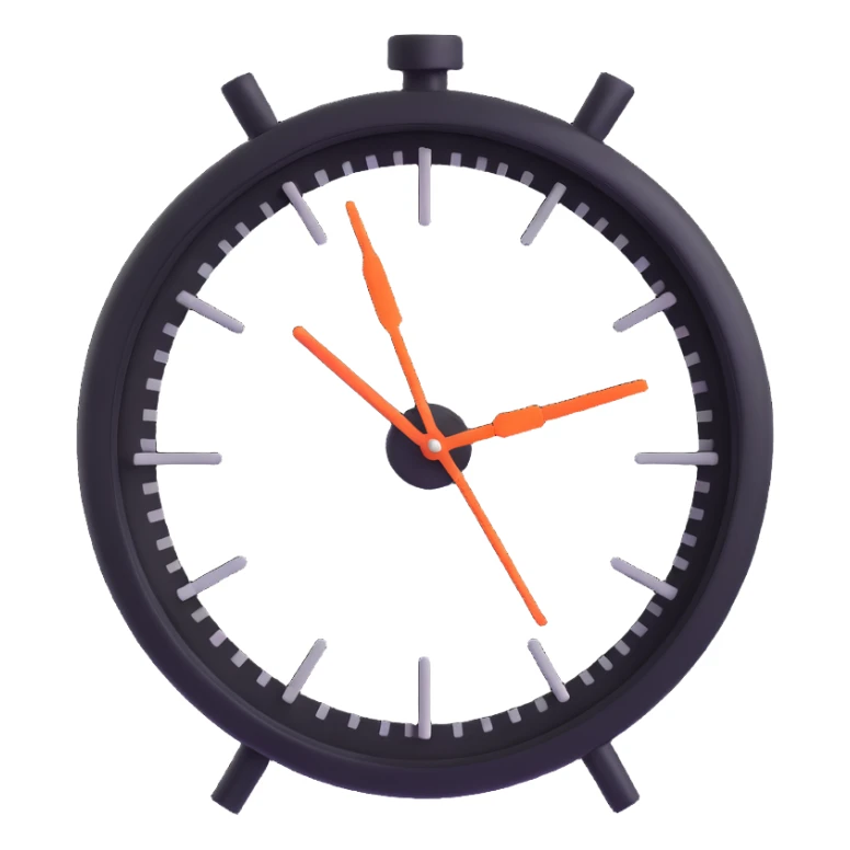 A clock with its hands spinning fast, showing the rapid passage of time. sticker