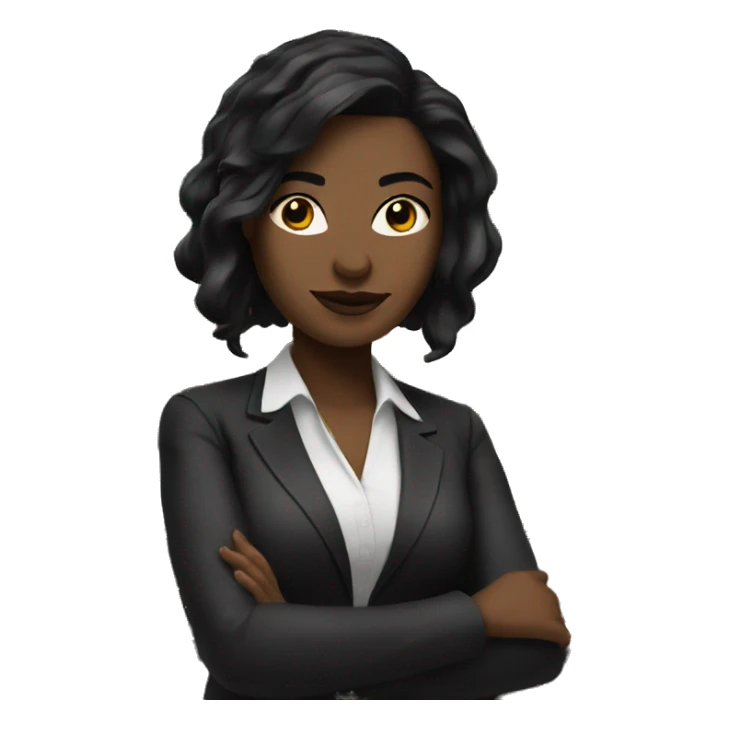 white woman with black hair working at a bar sticker