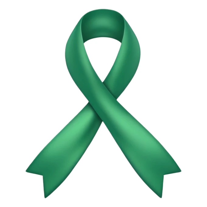 green cancer ribbon sticker