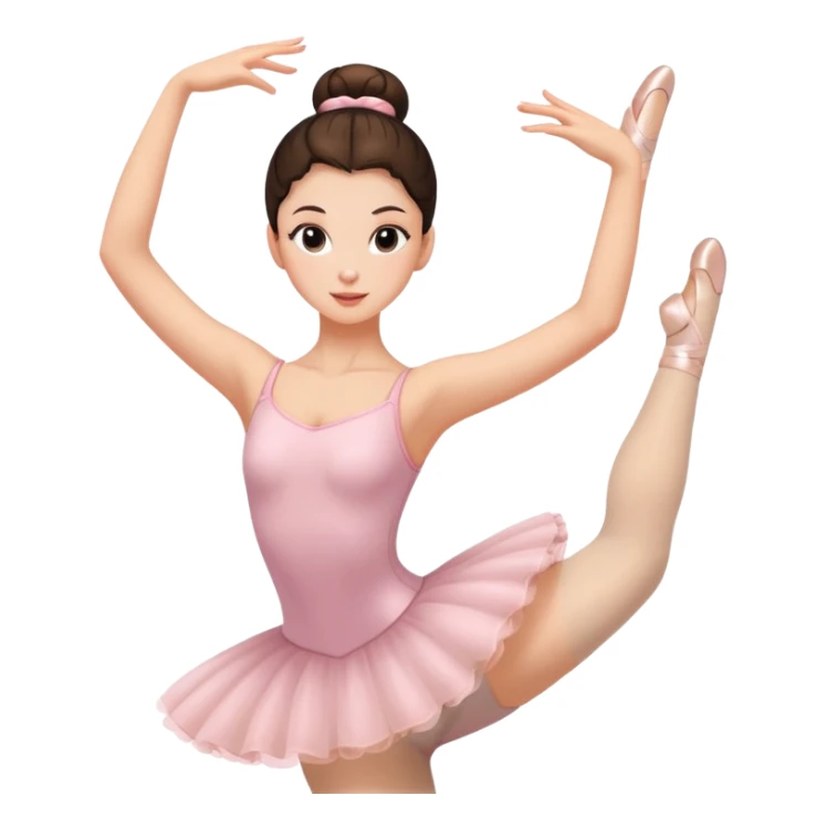 brunette girl doing her ballet bun  sticker