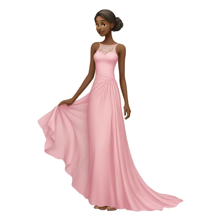 long pink dress sticker
