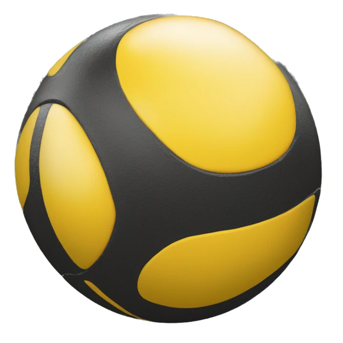 Boule de pétanque noir avec un cochonnet jaune à coter sticker