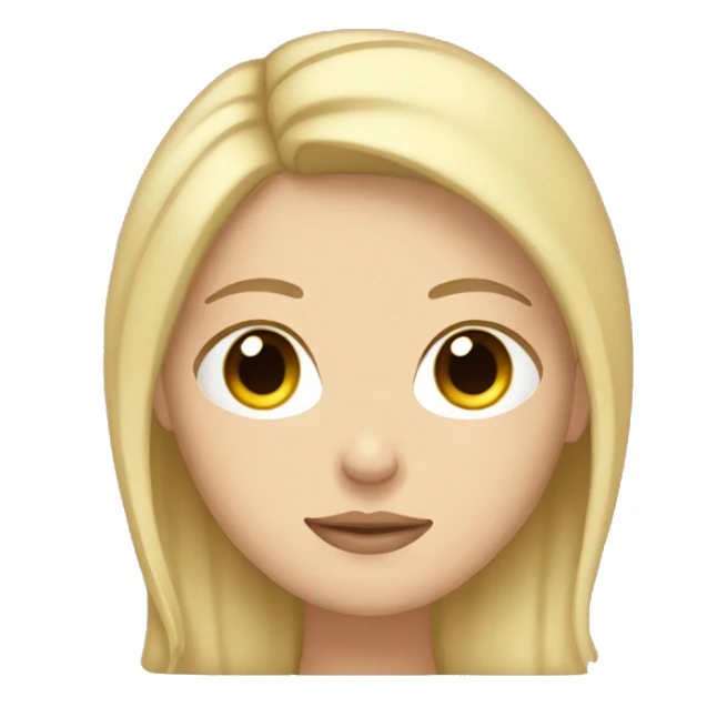 White girl with dark brown hair and blonde highlights sleeping sticker