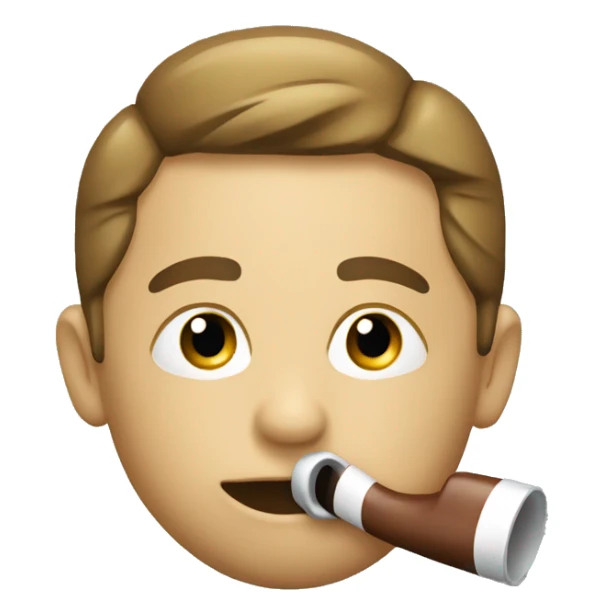 An emoji with a whistle in the mouth, representing strategic play or important moments. sticker
