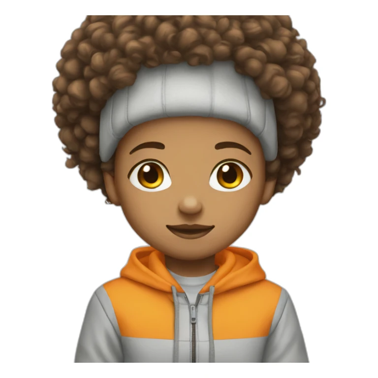 Light skin afro Orangehair squat sticker