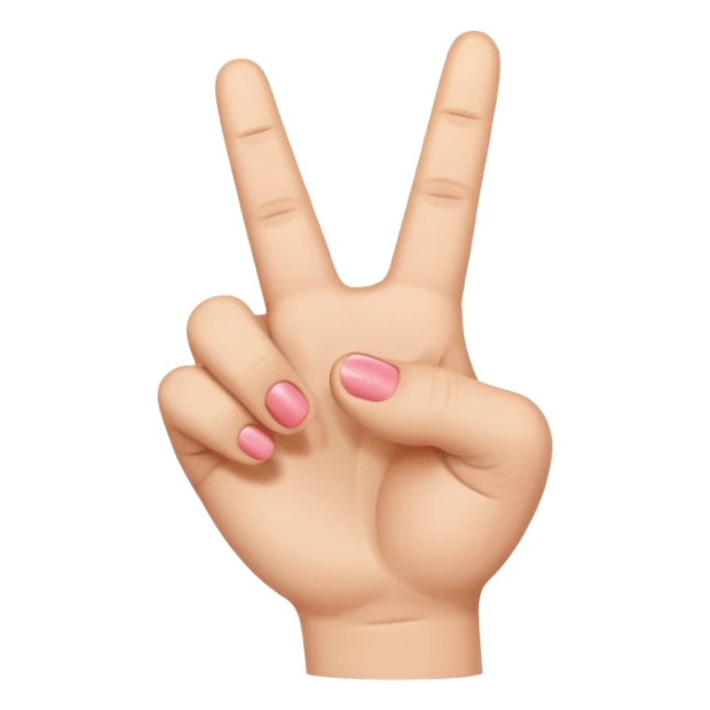 A version of the thumb and index heart (🫰), in which a heart is made with the thumb and middle finger. sticker
