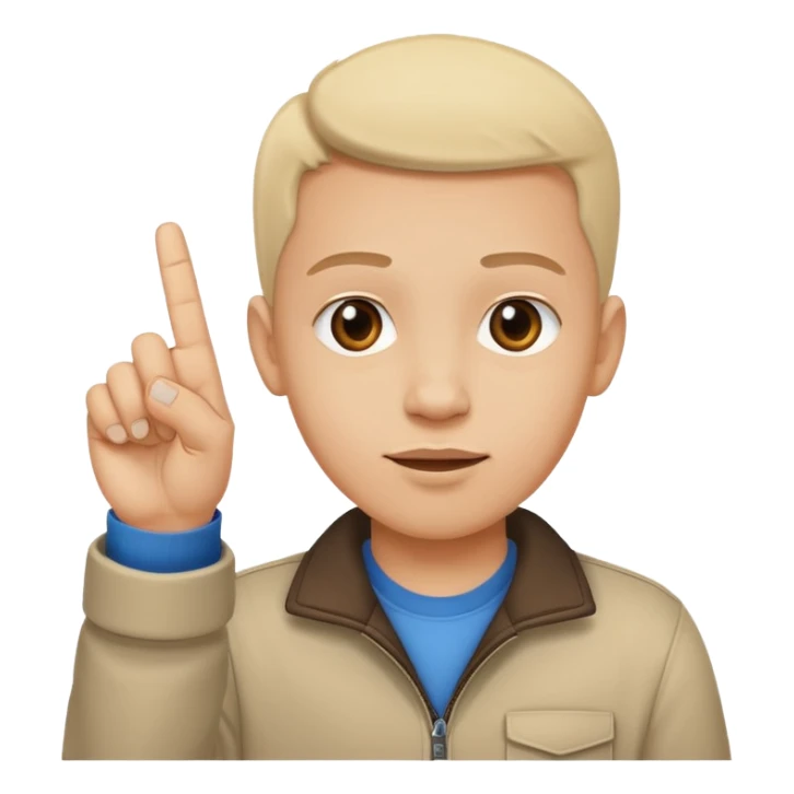 Yvl hand sign only 3 fingers up sticker