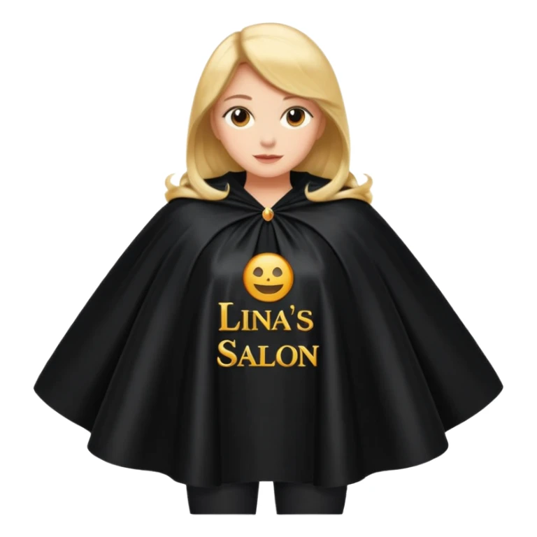 "lina's salon" written on a cape sticker