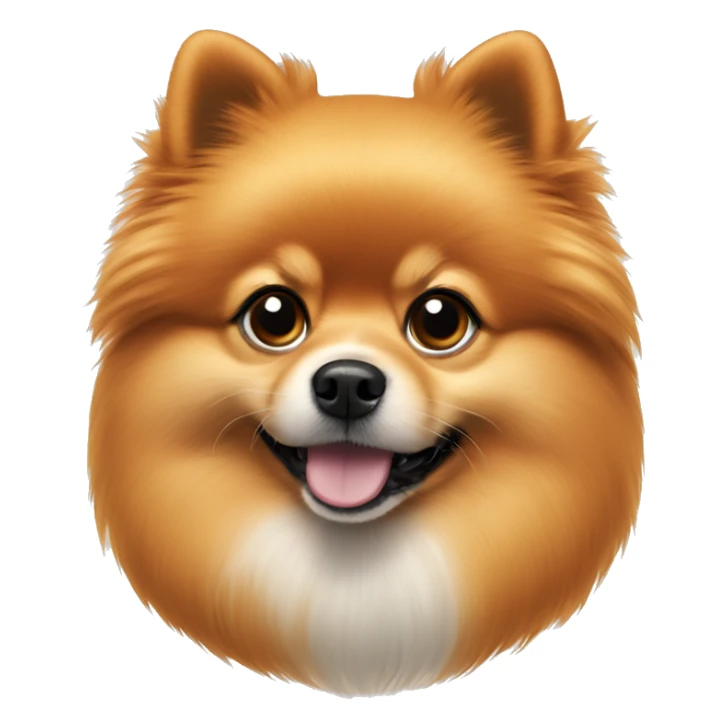 Pomeranian with small ears and orange fur. sticker
