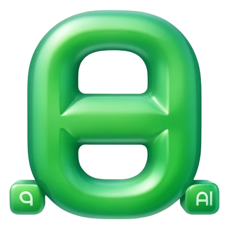 One uppercase Ukrainian Cyrillic letter: А.
Glossy green with soft gradient.
Smooth rounded shape, modern style.
Centered, no background.
 sticker