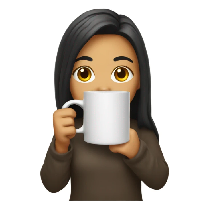 Girl with mug  sticker