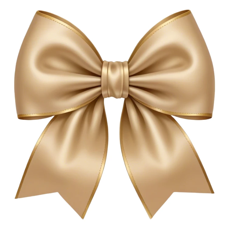 Beige bow sticker