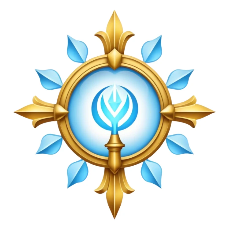Apostle's emblem with a touch of light blue sticker