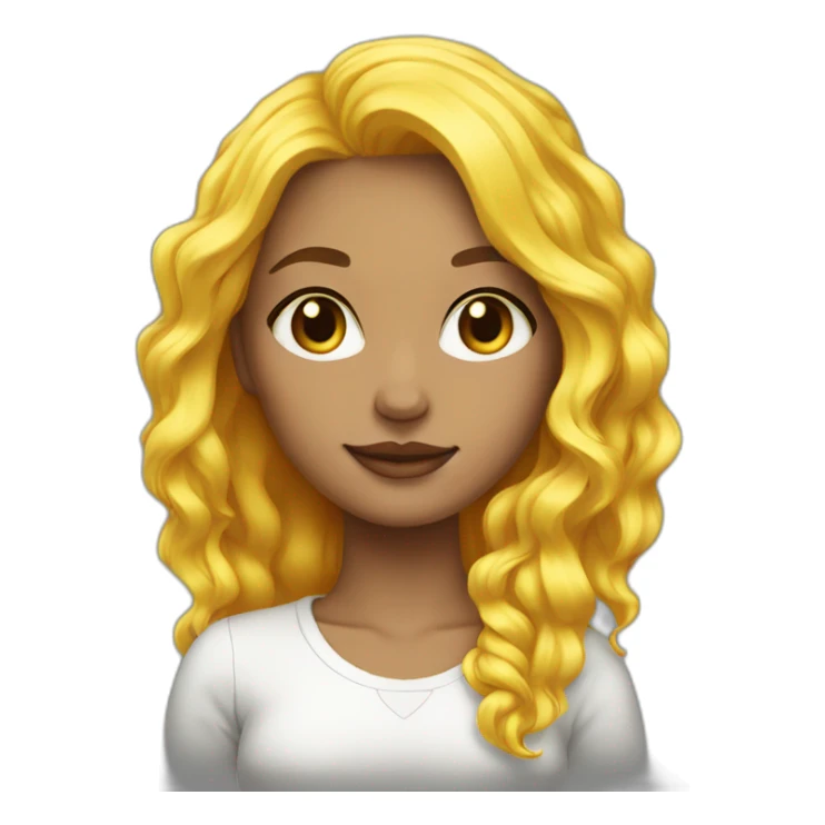 Beutiful girl yelow hair sticker