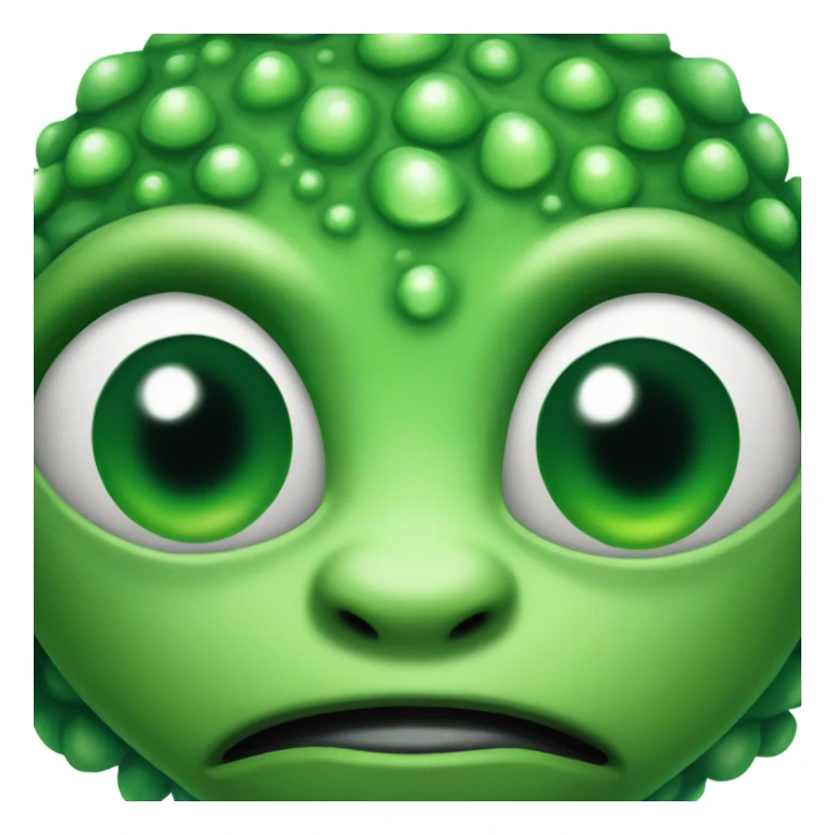 Alien portrait detailed with green scales sticker