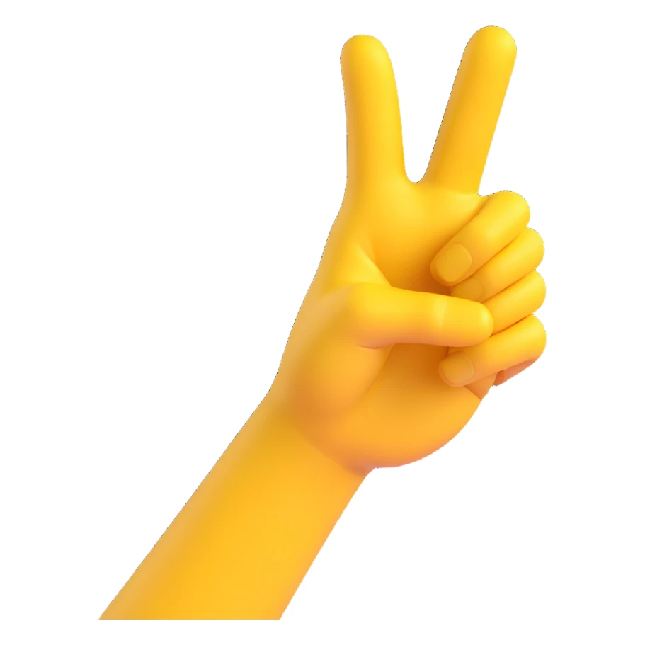Make the index finger thick where it touches the thumb, hand making the 'OK' gesture, classic yellow 3D emoji style. sticker