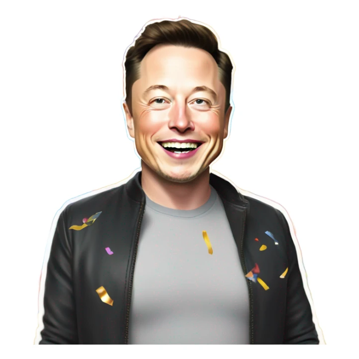 elon musk celebration  sticker