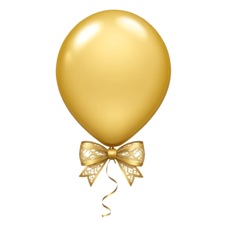 Translocant balloon with golden lacewith bow  sticker