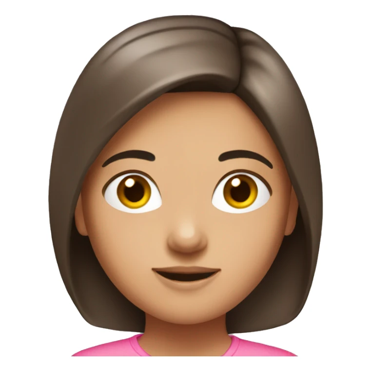 Brunette girl with pink top  sticker