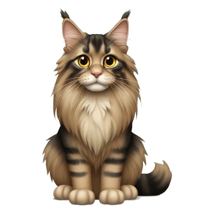 tan and black tabby maine coon sticker