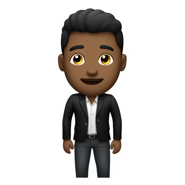 hombre  joven blanco cabello ondulado negro con la mano ordenando silencio  sticker