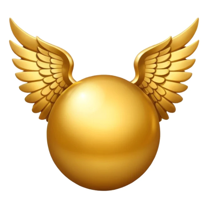 Redondo,con alas , dorado y magia sticker