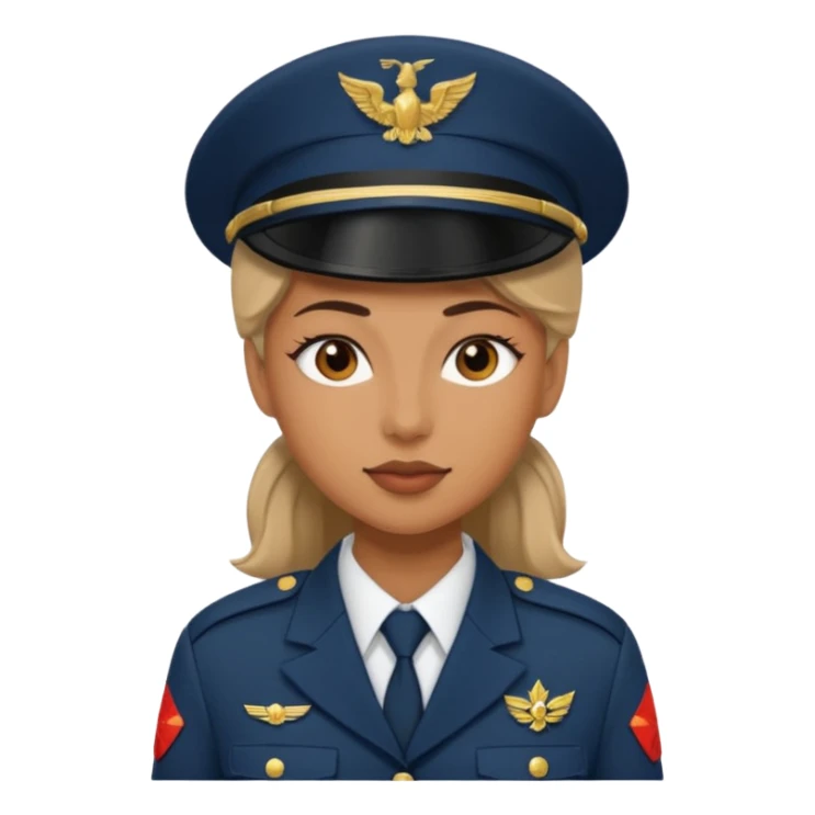 women Soldier without wearing cap sticker