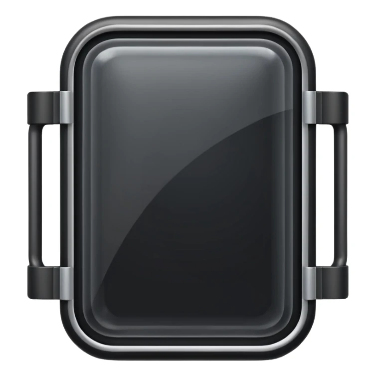 black riot shield with white RCR and rectangular window in apple emoji style sticker