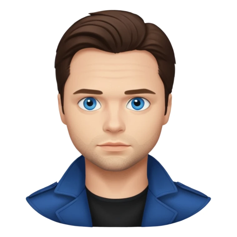 Sebastian Stan with blue eyes sticker