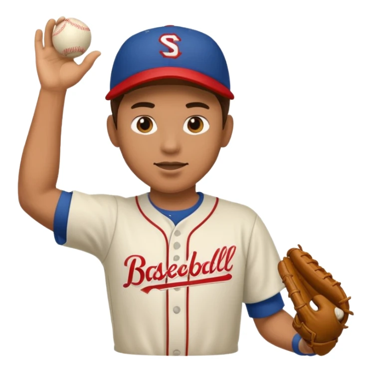 hacer el lanzamiento  de pelota jugador basebal sticker
