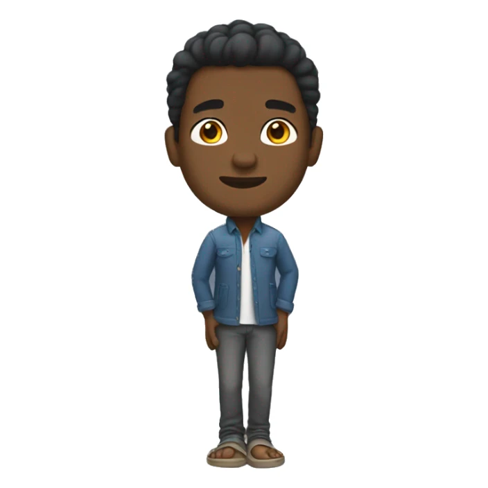 black man without shoes on big feet sticker