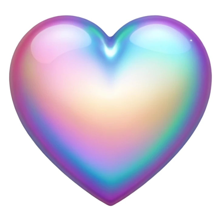 heart with a pearl finish sticker