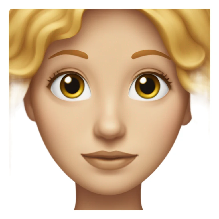 strawberry blonde woman with hazel green eyes sticker
