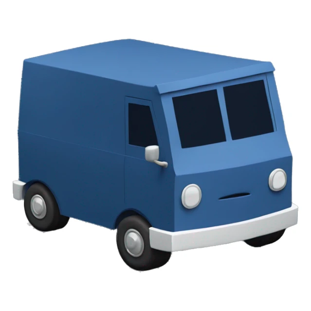 Spongebob wide-fender dark blue Papercraft step-van  sticker
