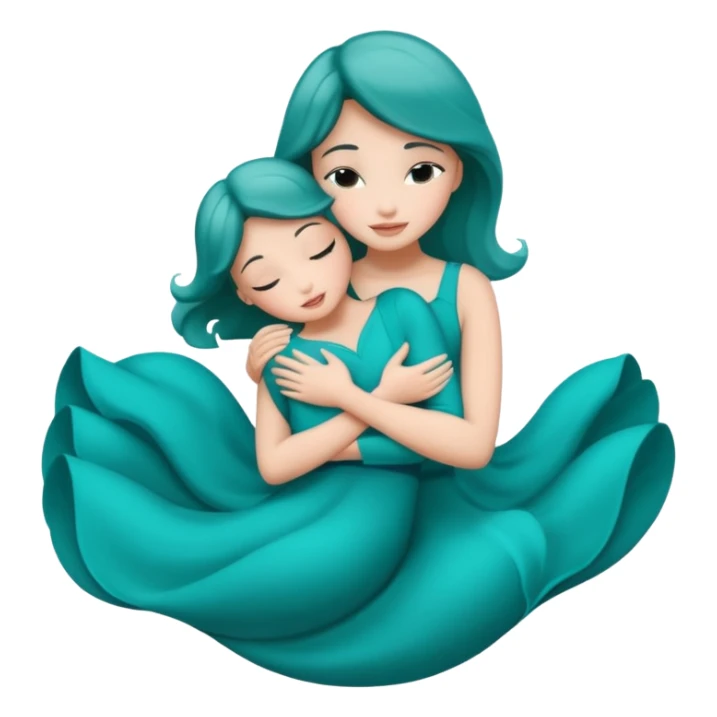 Teal hugs with Belles wording sticker