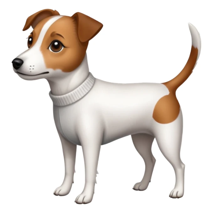 Jack Russell with long legs wearing a jumper  sticker
