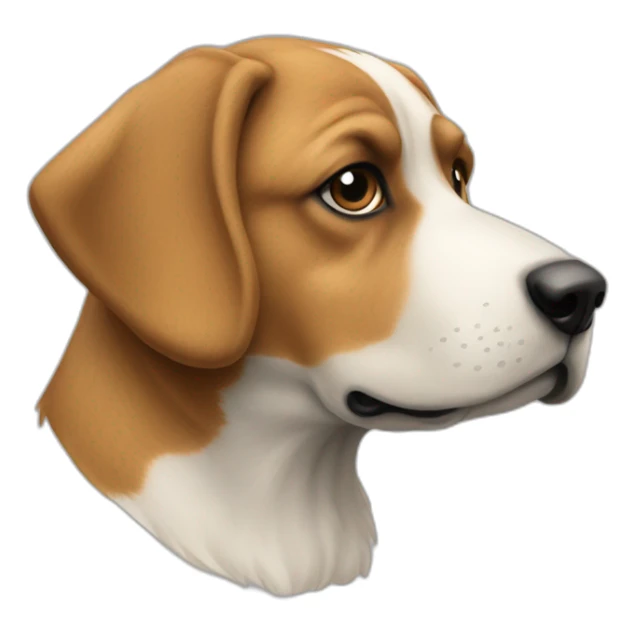 a dog mezocephalic in profile sticker