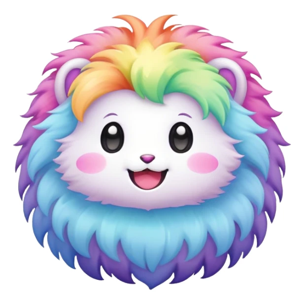 pastel rainbow kawaii creature  sticker