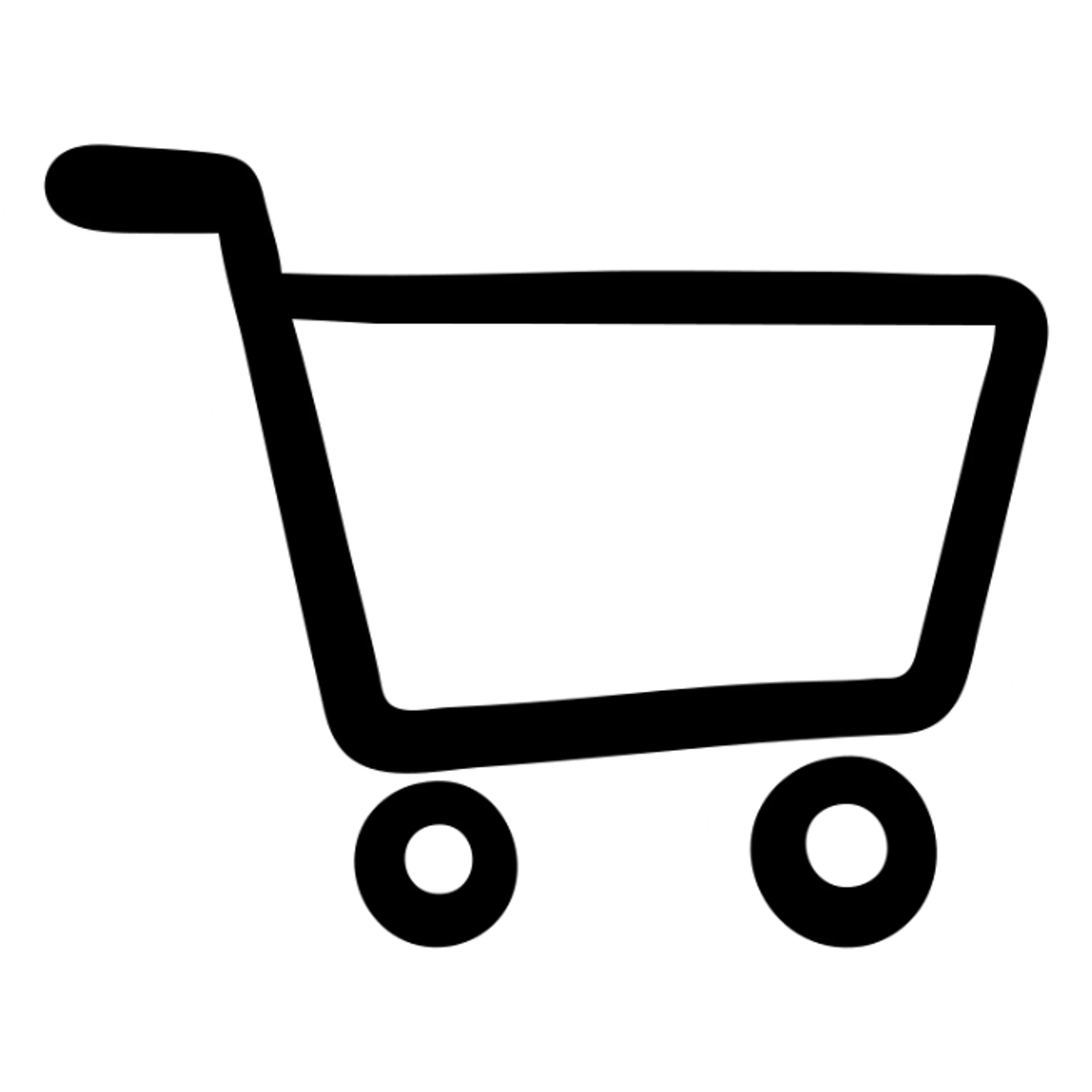 Hand drawn shopping cart icon sticker