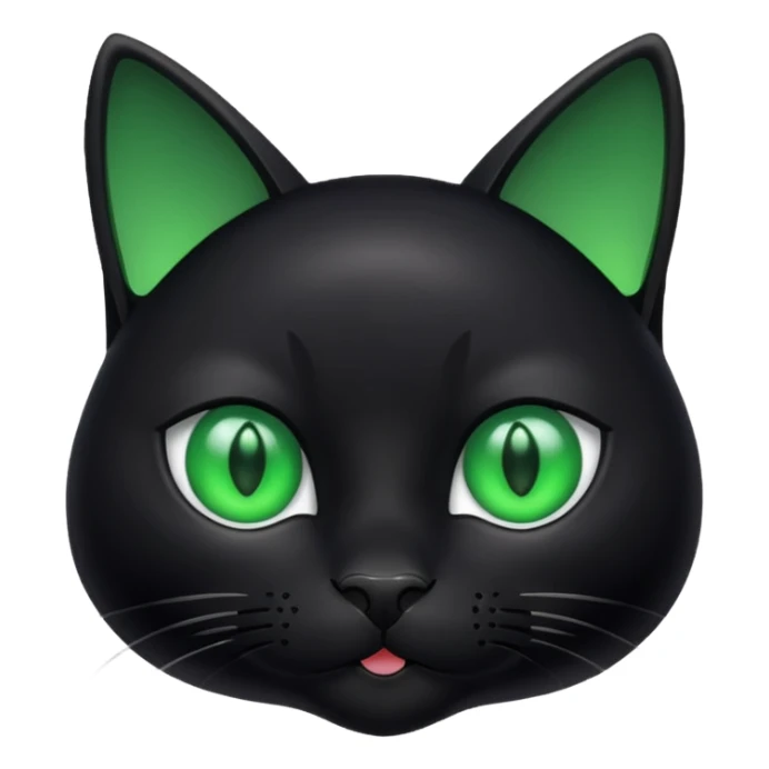 Realistic black cat sticker
