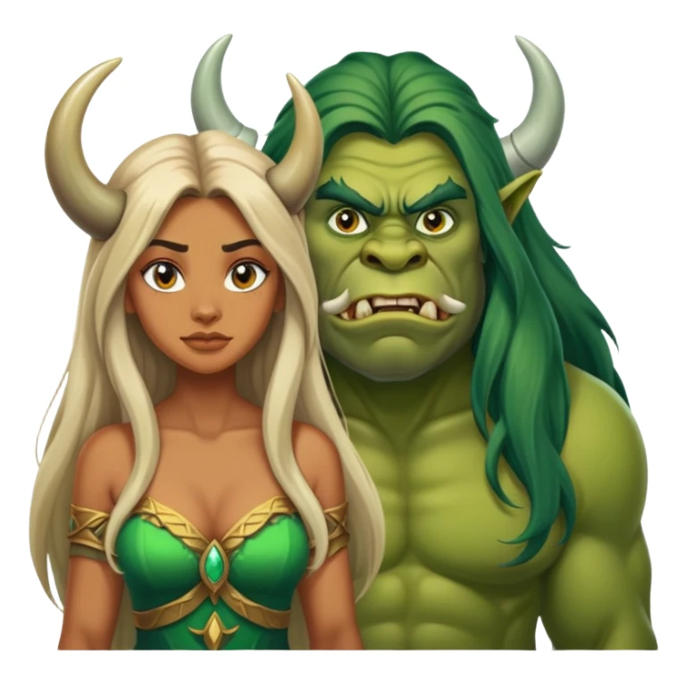 beautiful brazilian goddess next to ugly ogre sticker