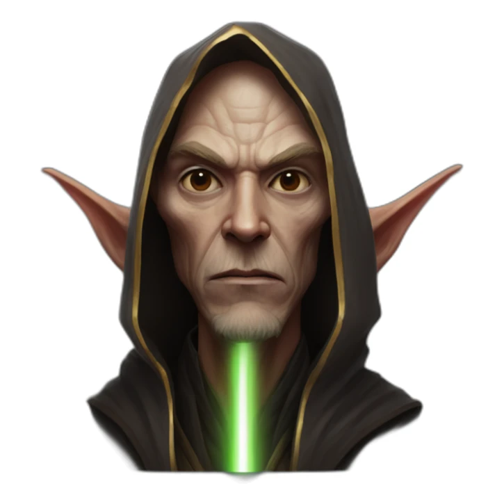 hyperrealist sith jedi in world of warcraft sticker