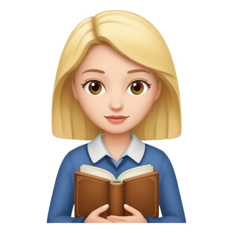 책 들고 있는 여자 sticker