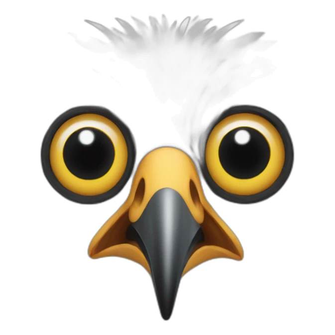 bird with a lot of eyes sticker