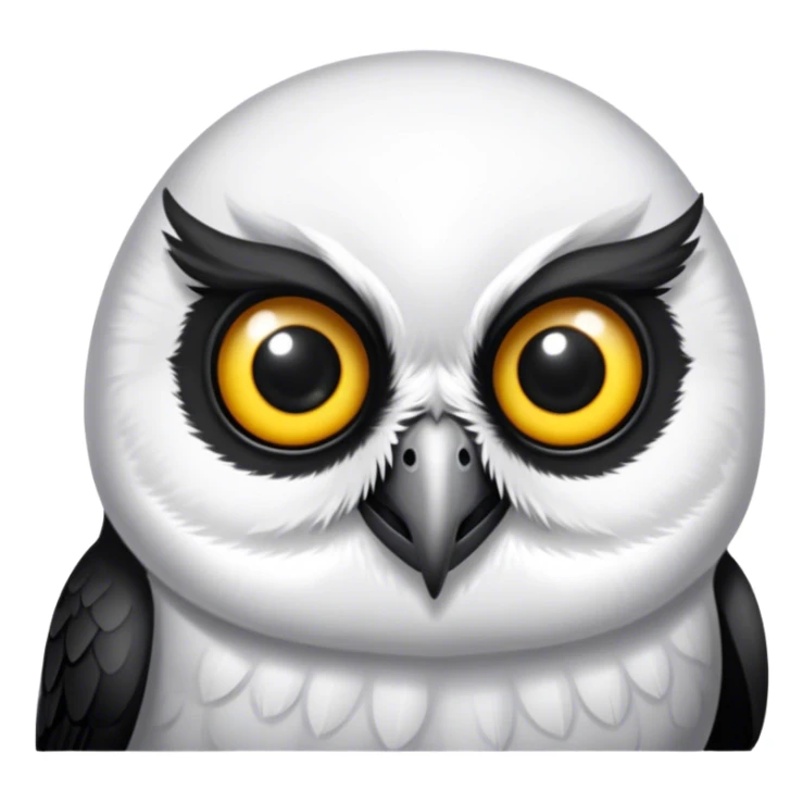 sketsa mata dan alis burung hantu  sticker